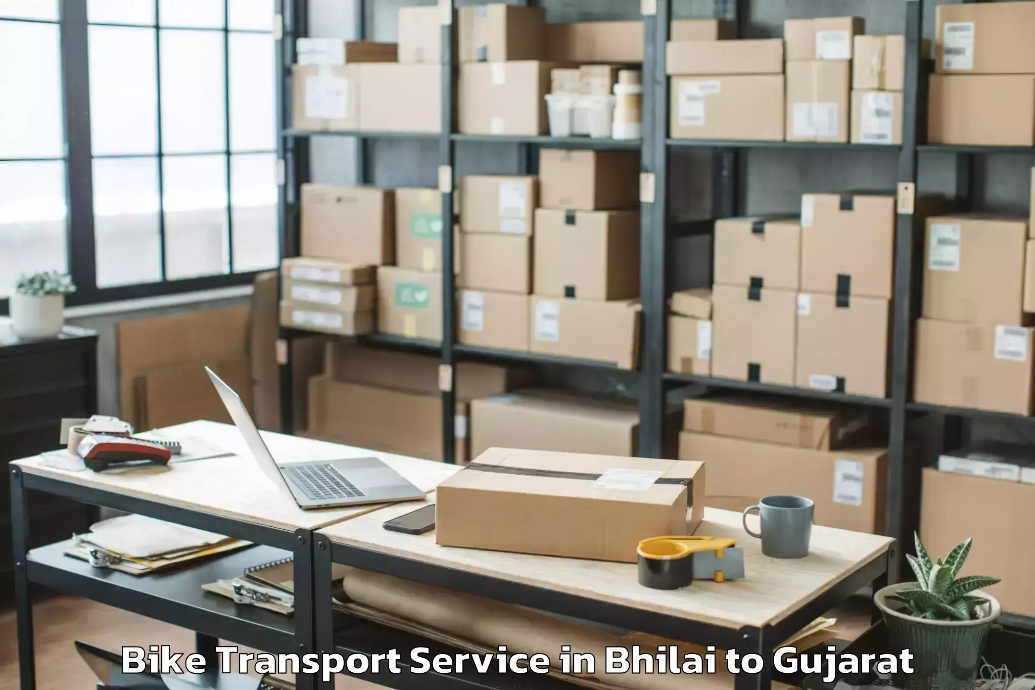 Book Bhilai to Kadod Bike Transport Online